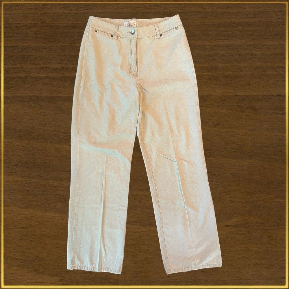 TALBOTS Petites Pants Womens Size 2 Beige 100% Cotton